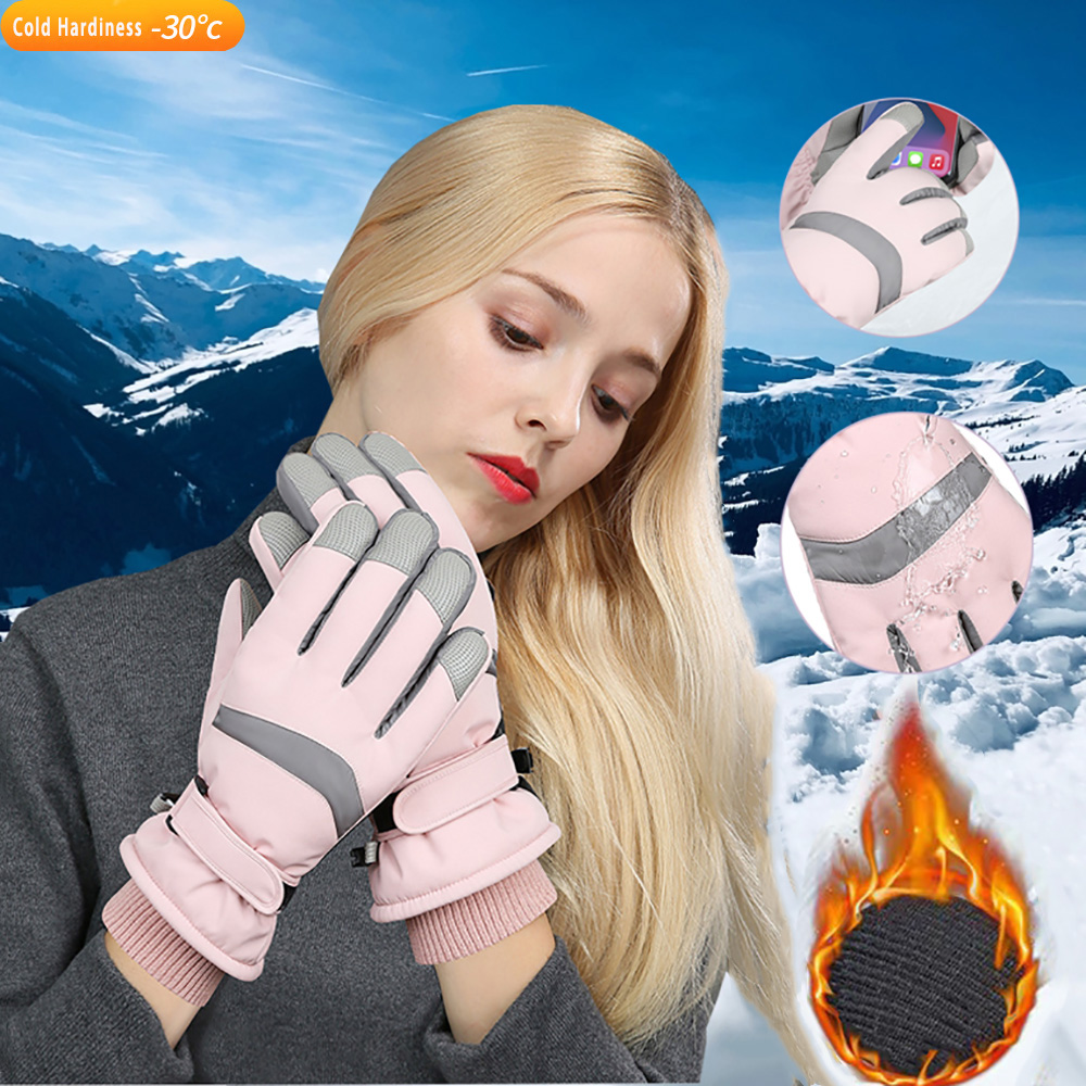 Ski Glove Waterproof - YANBIGUO Gants de ski, gants d'hiver