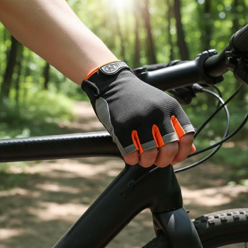 Fingerless Glove Knit - Gants de cyclisme demi-doigts pour hommes