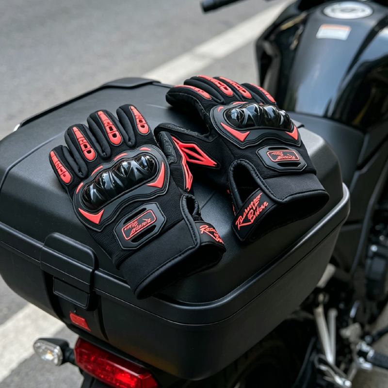 Motorcycle Glove Knuckle - Gants de moto pour hommes, respirants,