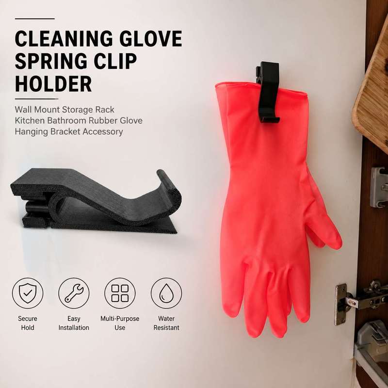 Rubber Glove Cleaning - Support mural à pince à ressort