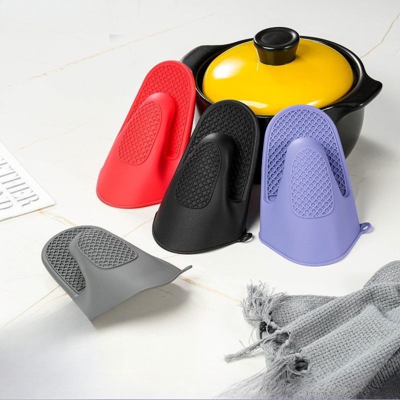 Oven Mitt Silicone - Pince à main en silicone épaissi,