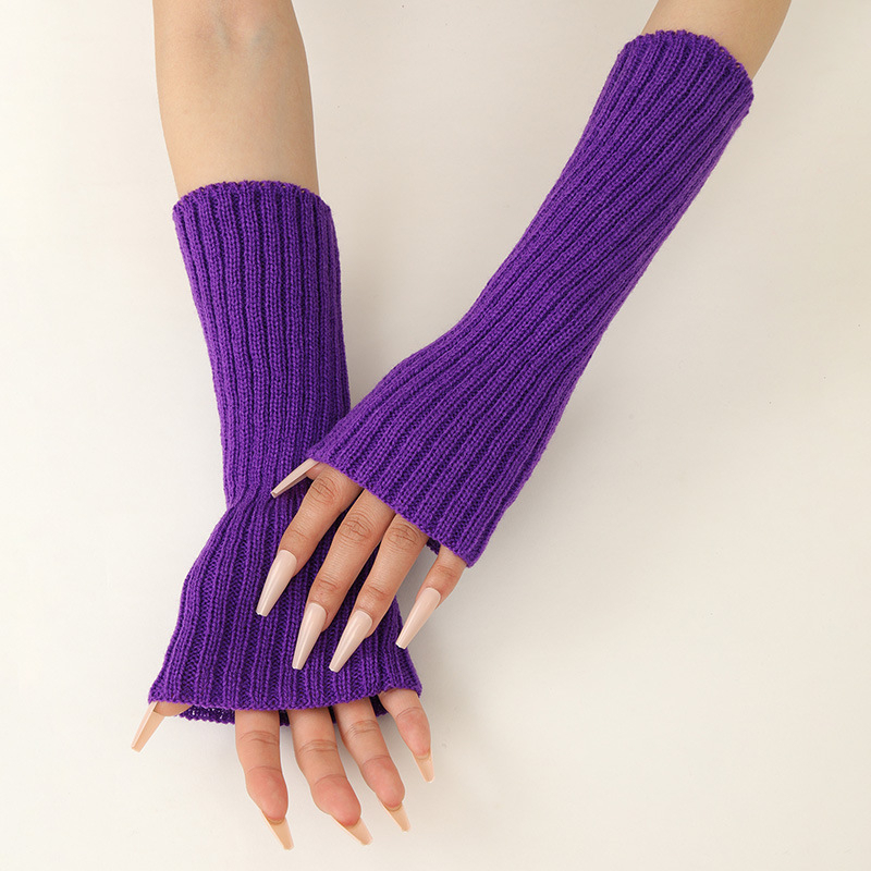Fingerless Glove Knit - Manchons de bras tricotés chauds et