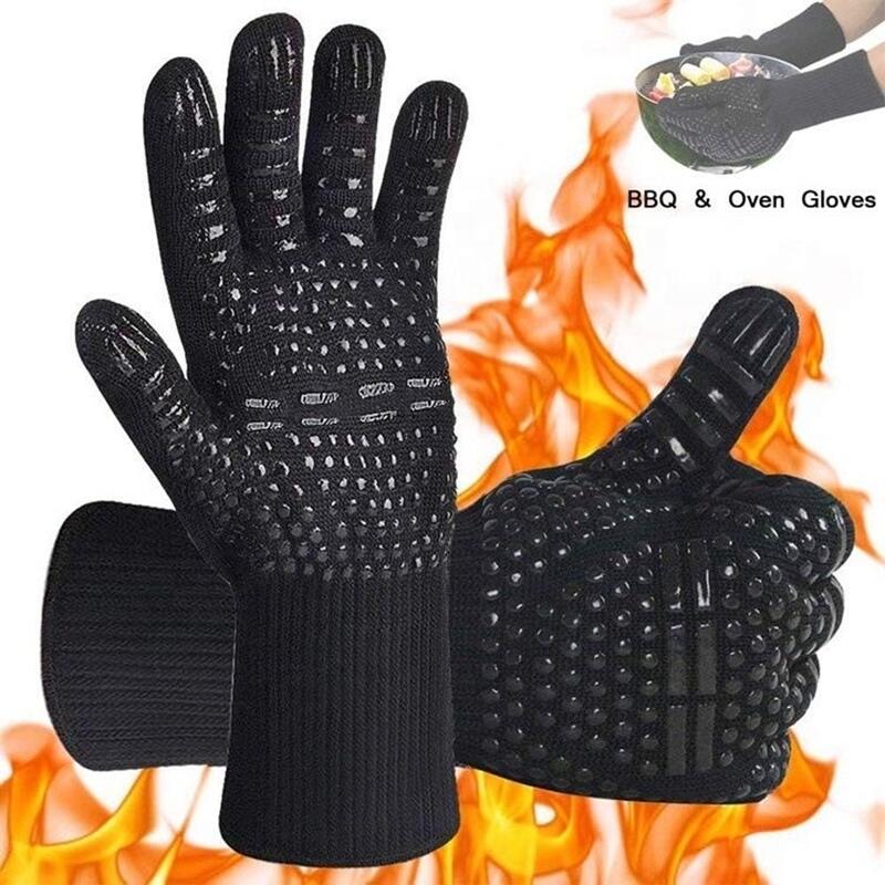 Oven Mitt Silicone - Gants d'isolation coordonnants en silicone pour