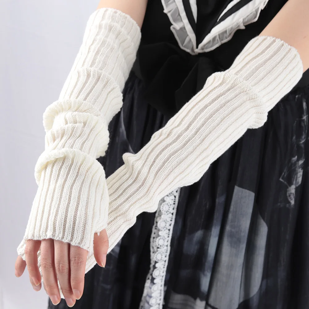Fingerless Glove Knit - Manchons de bras tricotés pour femmes,
