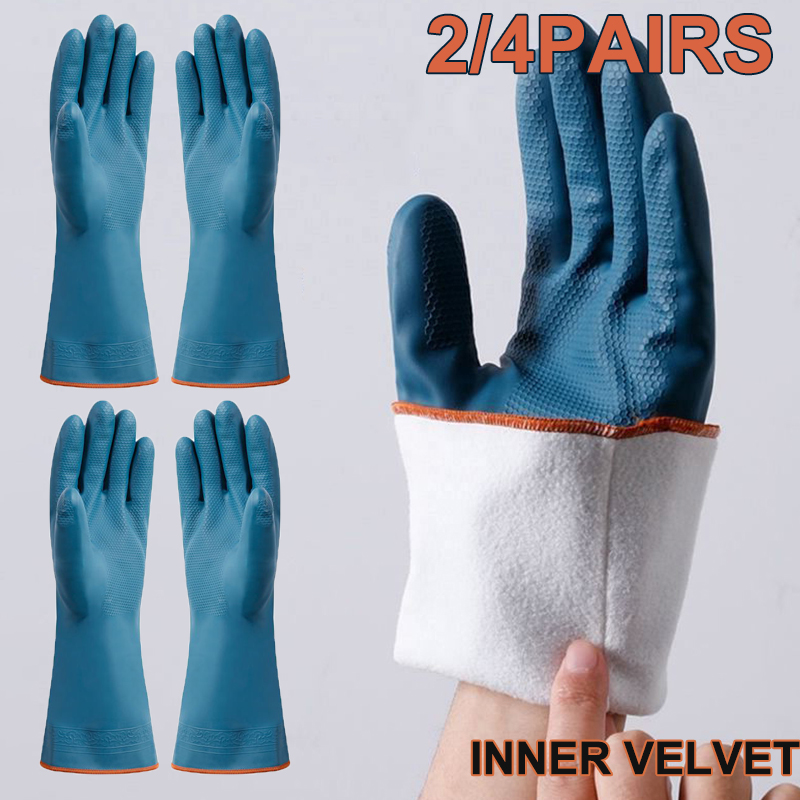 Rubber Glove Cleaning - 2/4 paires de gants imperméables avec
