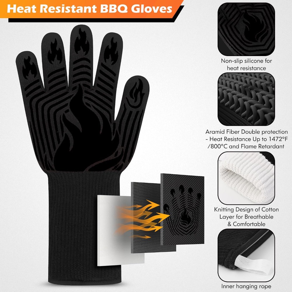 Heat Resistant Glove - Gants de barbecue, 1472 ° Gants