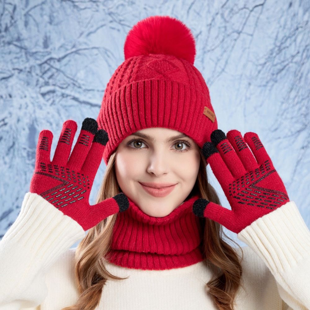 3 pièces randonnée couleur uni - Wool Glove Lined avis et prix