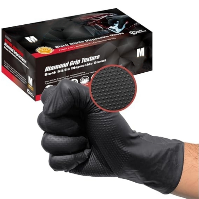 Gants en nitrile noir ultra-ré - Nitrile Mechanic Glove avis et prix