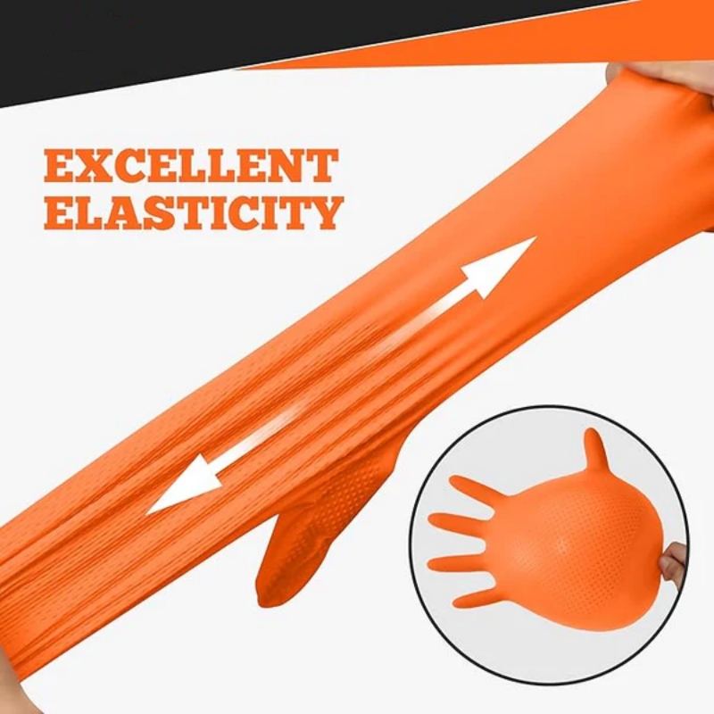 Gants en nitrile orange robust - Nitrile Mechanic Glove avis et prix