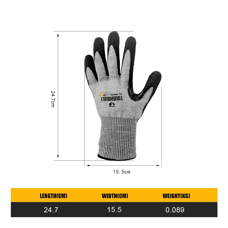 TOUGHBUILT TB-P2-112-5-L NitCa - Nitrile Mechanic Glove avis et prix