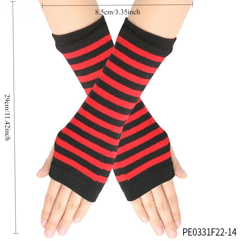 PESENAR Gants sans doigts rayé - Fingerless Glove Knit avis et prix