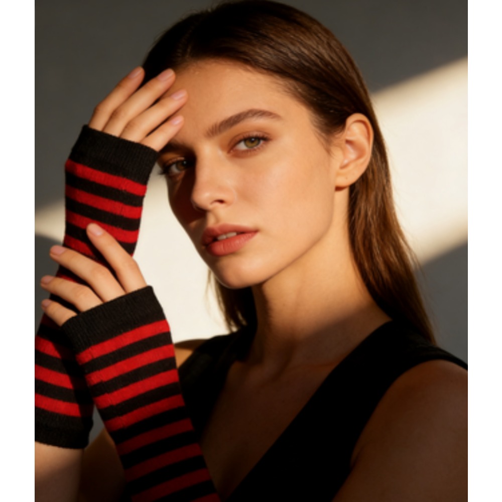 PESENAR Gants sans doigts rayé - Fingerless Glove Knit avis et prix