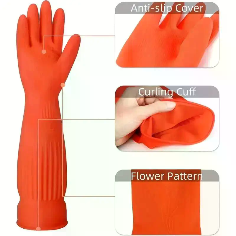 Gants de vaisselle longs en ca - Dish Glove Rubber avis et prix