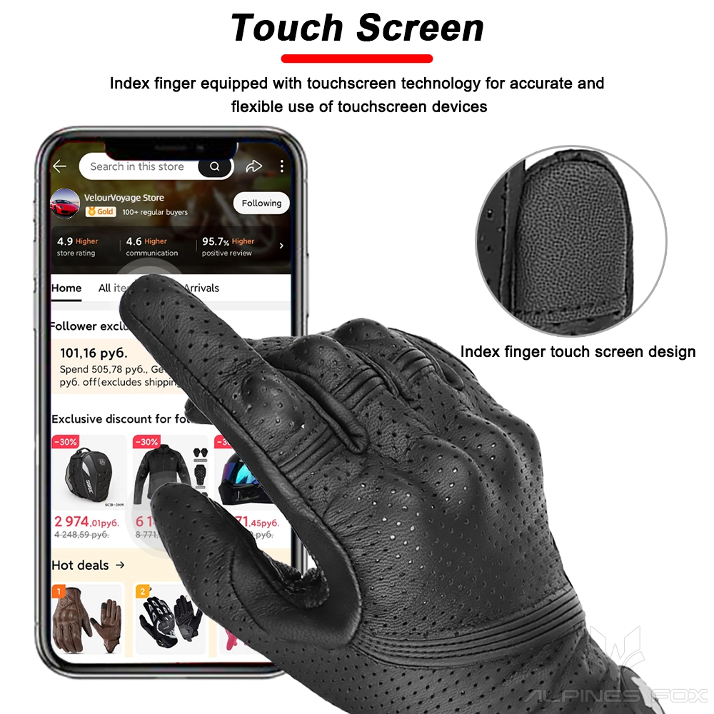 Gants de moto en cuir vintage  - Motorcycle Glove Knuckle avis et prix