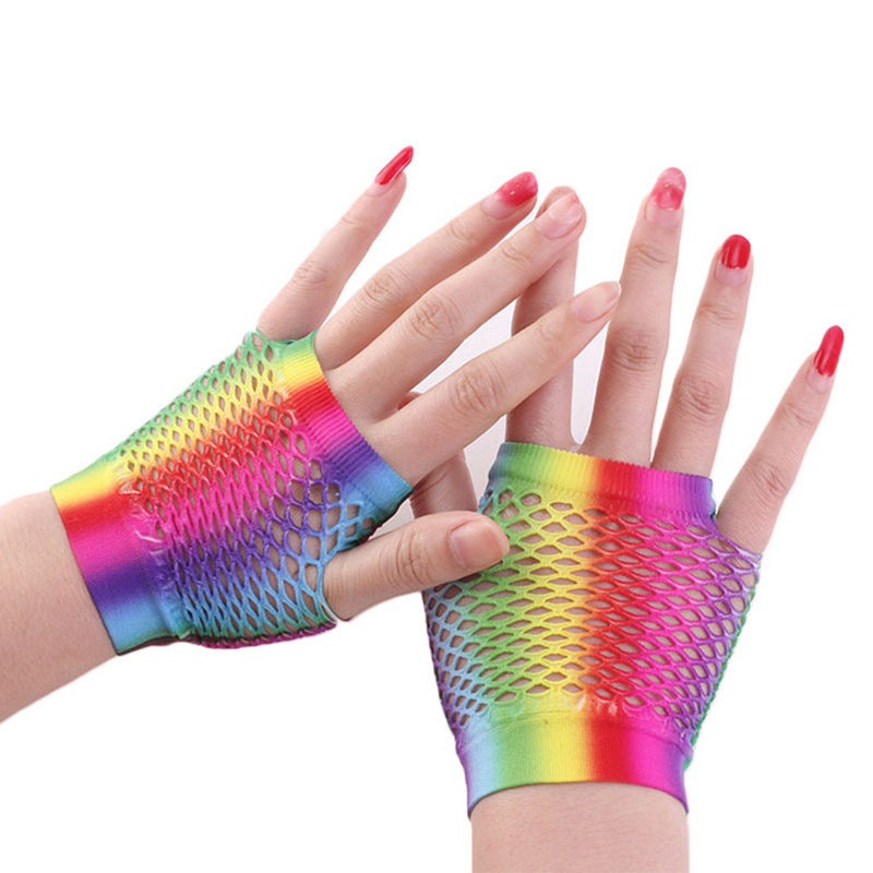Gants courts en résille pour f - Fingerless Glove Knit avis et prix