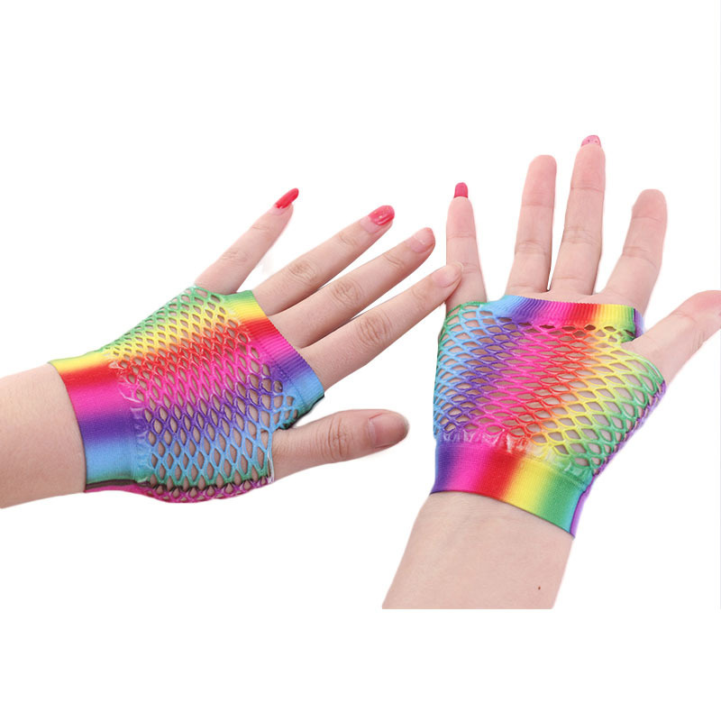 Gants courts en résille pour f - Fingerless Glove Knit avis et prix