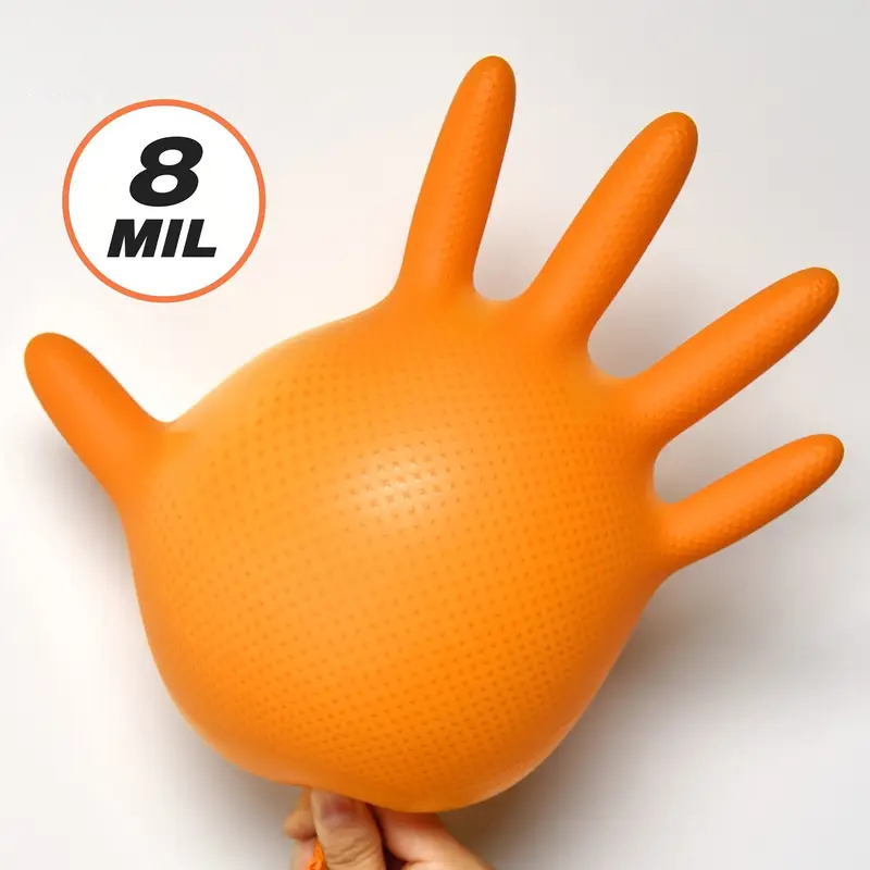 Gants en nitrile orange robust - Nitrile Mechanic Glove avis et prix