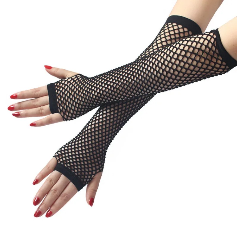 Gants longs sans doigts en rés - Fingerless Glove Knit avis et prix