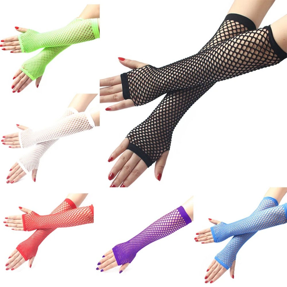 Gants longs sans doigts en rés - Fingerless Glove Knit avis et prix
