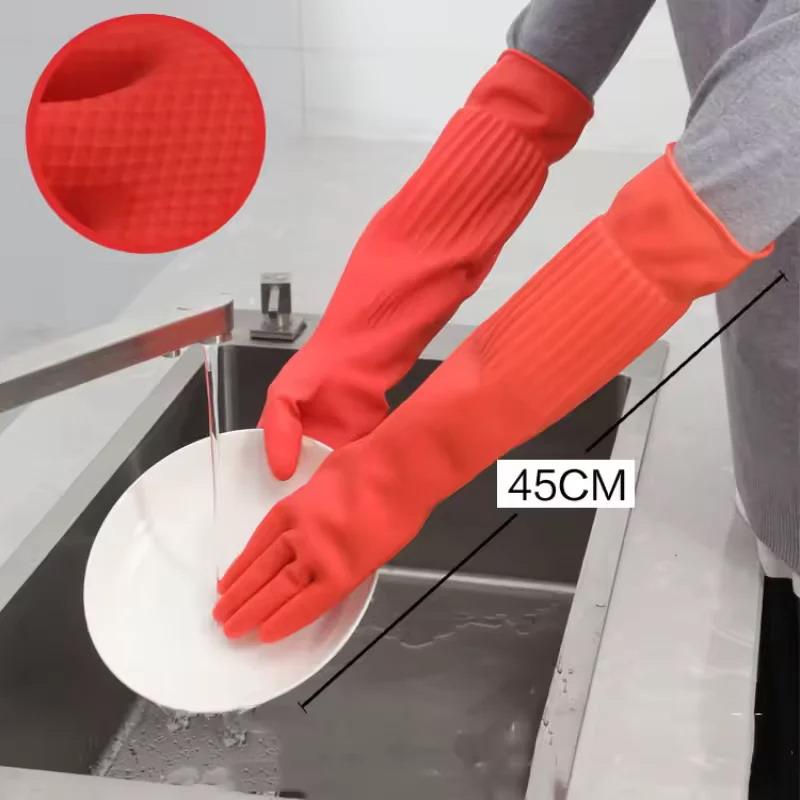 Gants de vaisselle longs en ca - Rubber Glove Cleaning avis et prix