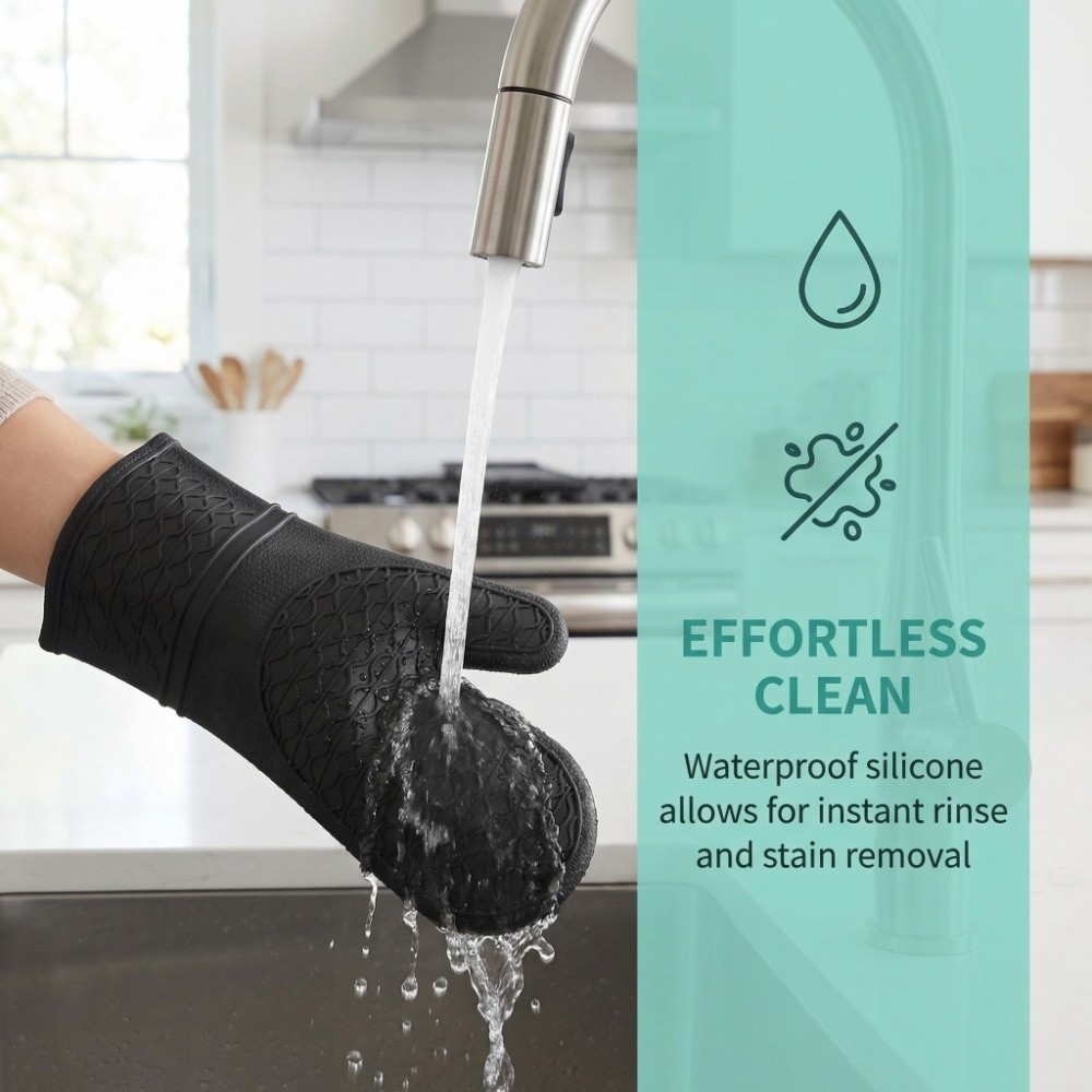 Maniques de cuisine en silicon - Oven Mitt Silicone avis et prix