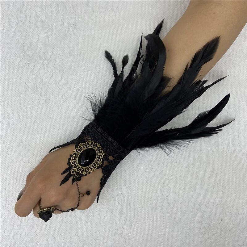 Gants en dentelle de plumes d' - Motorcycle Glove Knuckle avis et prix