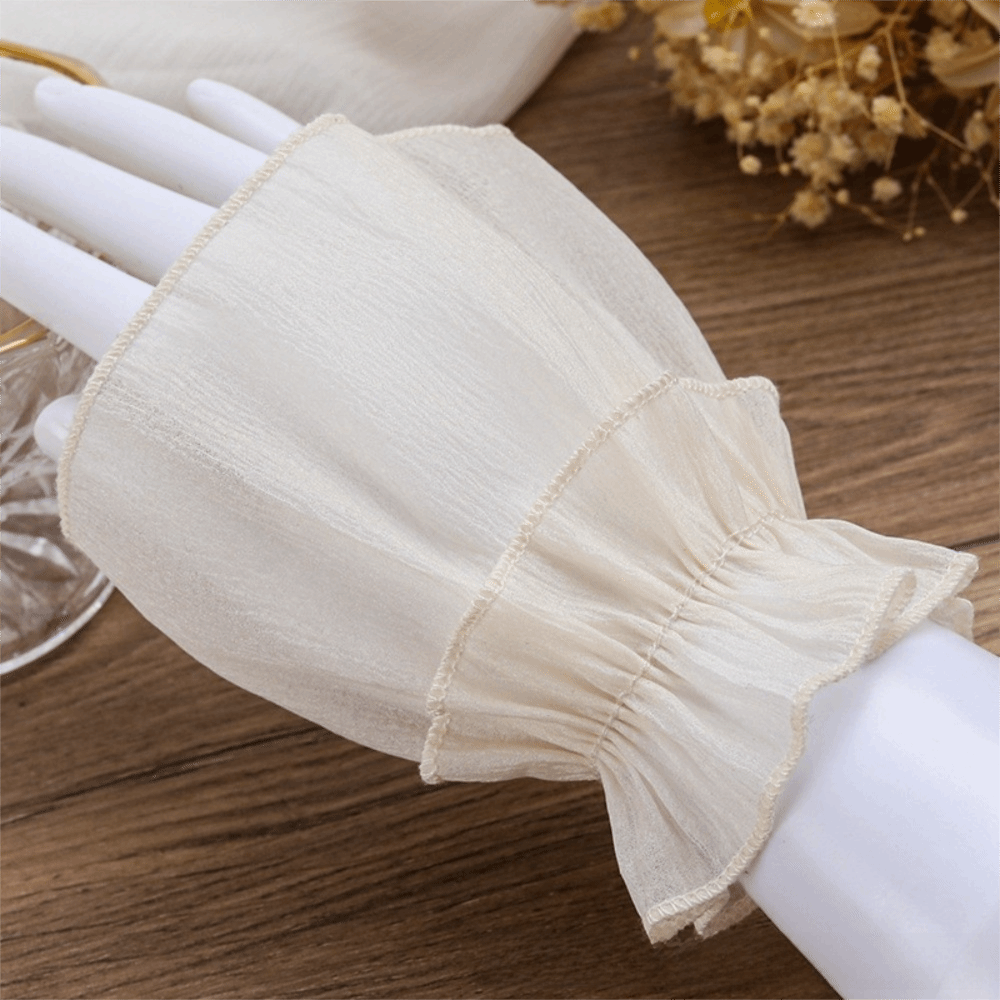 Manchettes plissées froncées a - Fingerless Glove Knit avis et prix